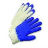 121 Blue String Knit Gloves with Full Palm Coating