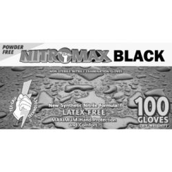 NitroMax Black Nitrile Exam Gloves