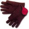 Lined Brown Jersey Gloves