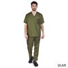 BP102 Unisex Cargo Solid V-Neck Scrub Sets